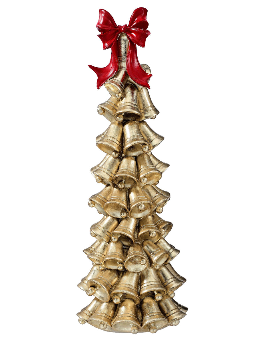 18" Gilded Bell Tree W/Bow