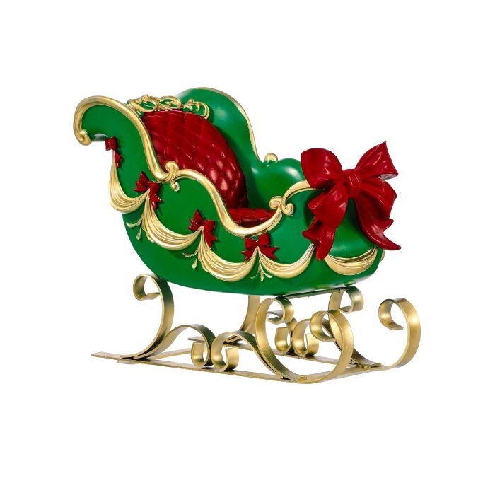 14" Resin Sleigh W/Bow