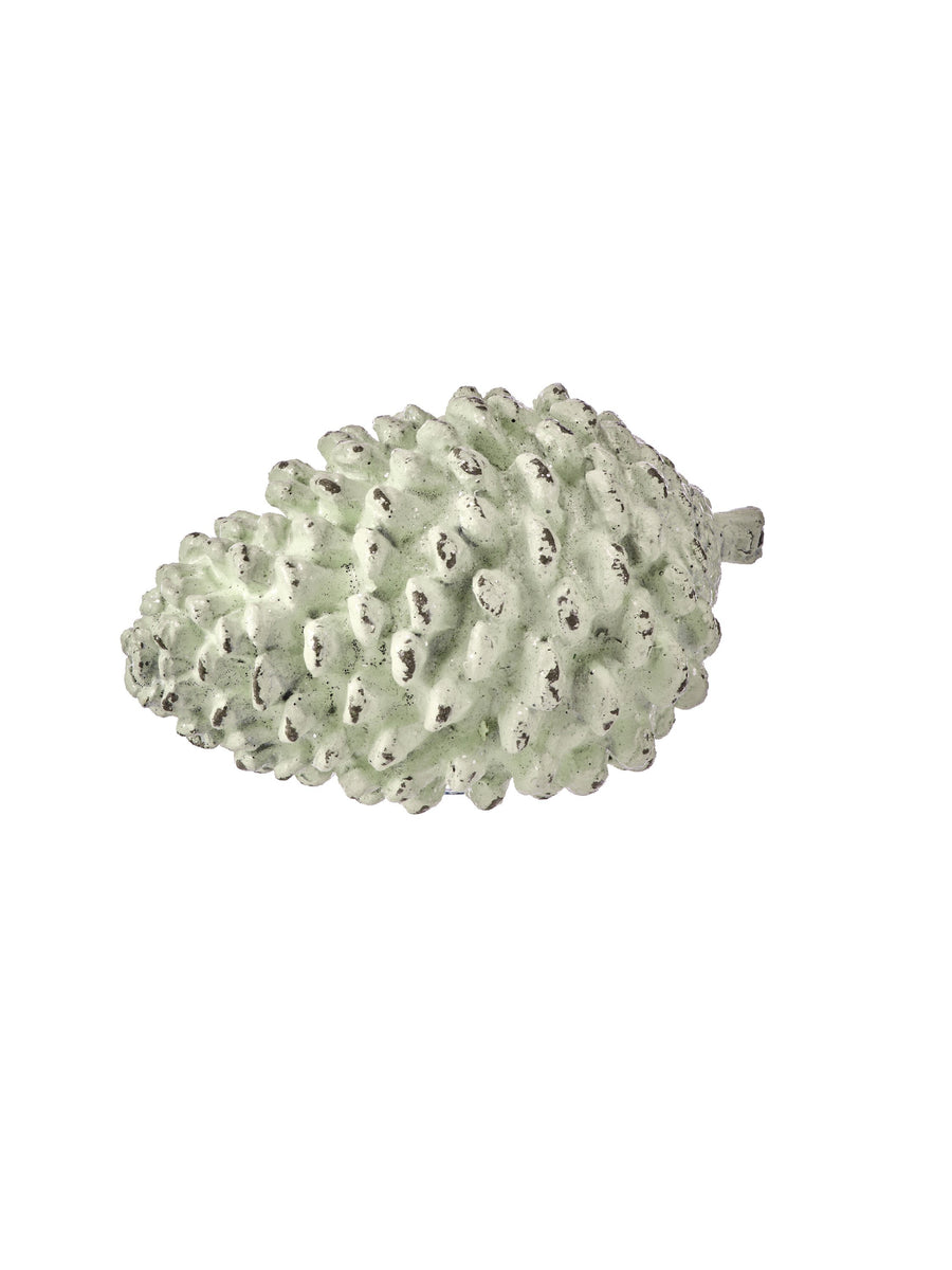 6" Resin Winter Pinecone