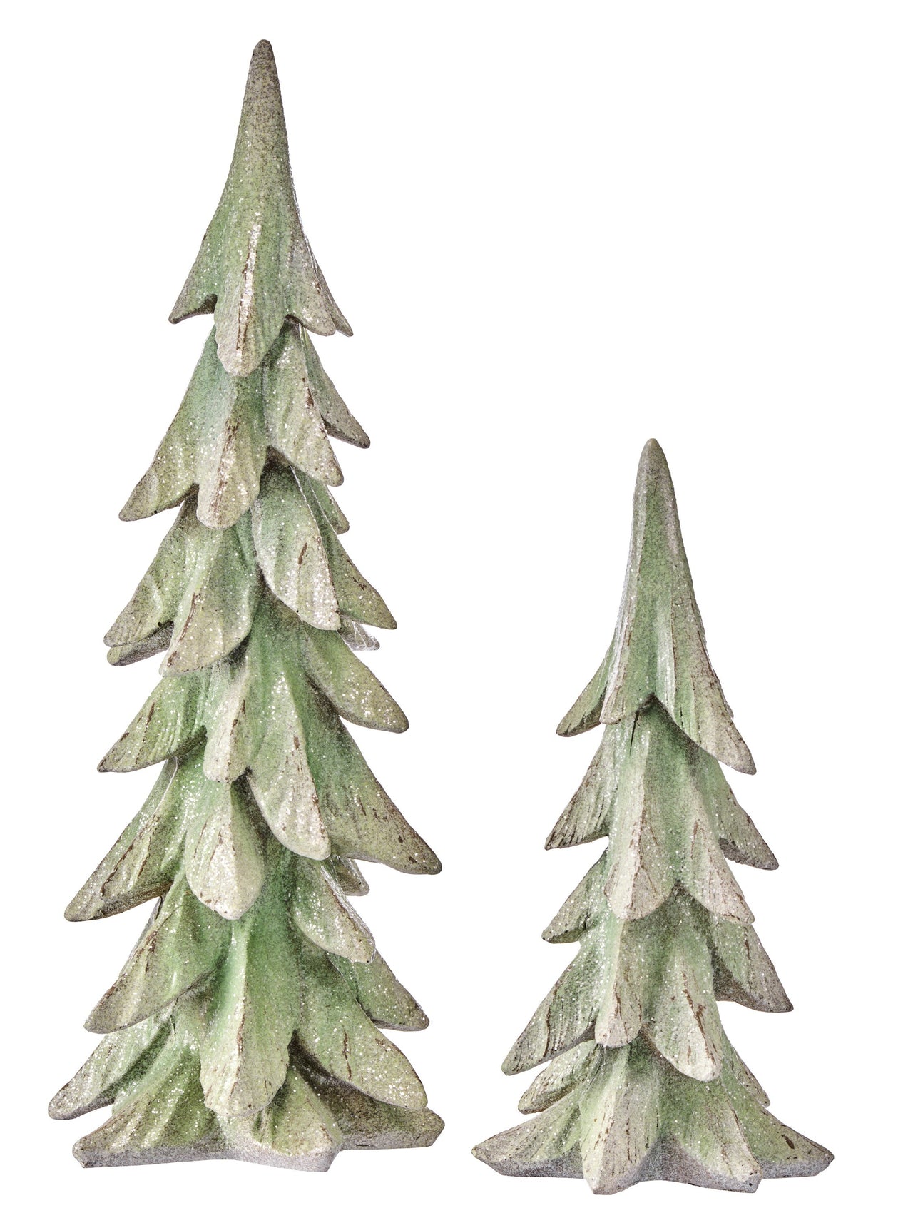 11.5-17.5" Resin Winter Tree Set/2