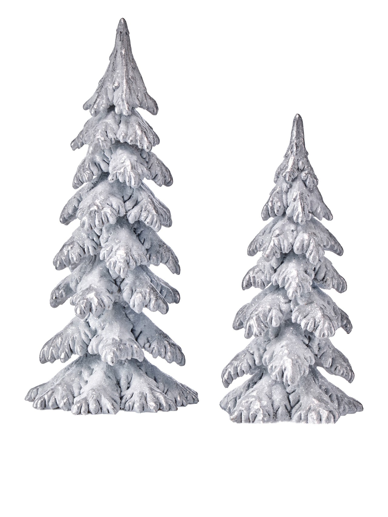 12-16" Resin Winter Tree Set/2