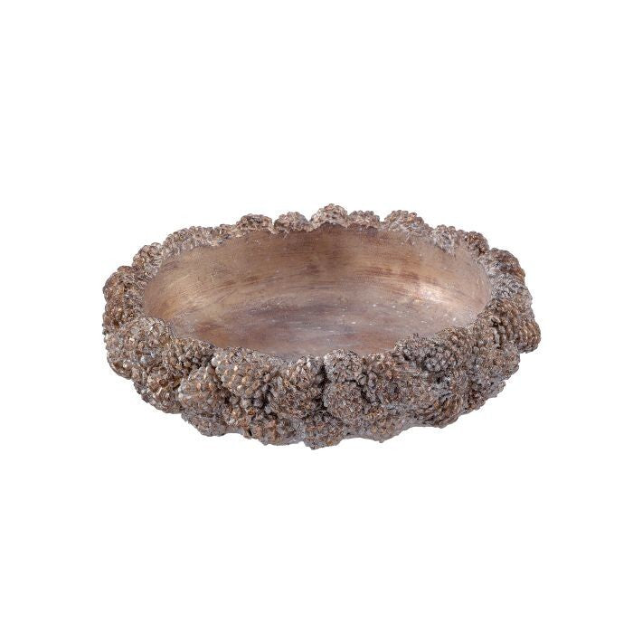 11X3" Resin Pinecone Bowl Od9"