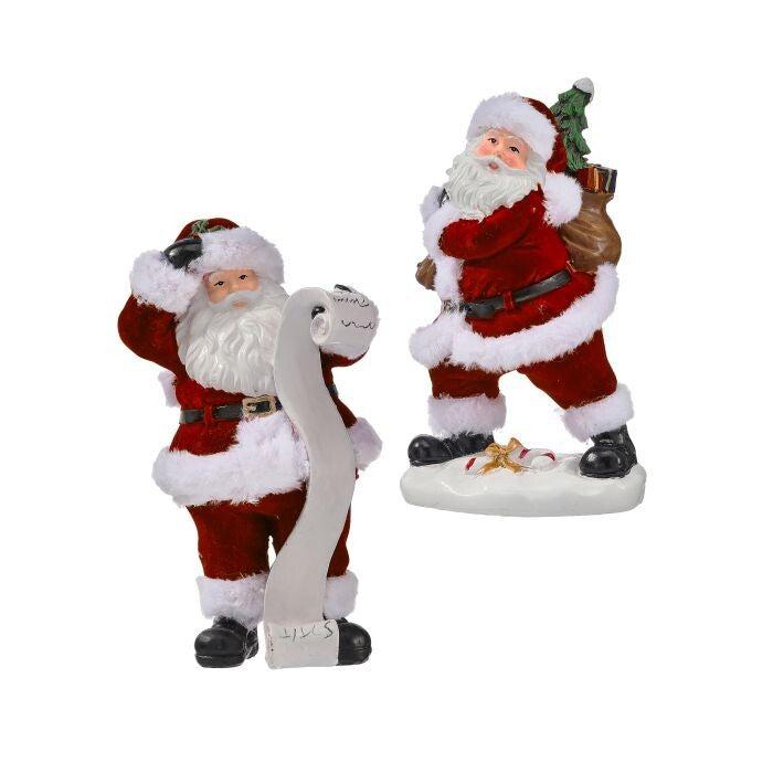 8.5"Resin Flocked Santa Sack/List 2/Ast
