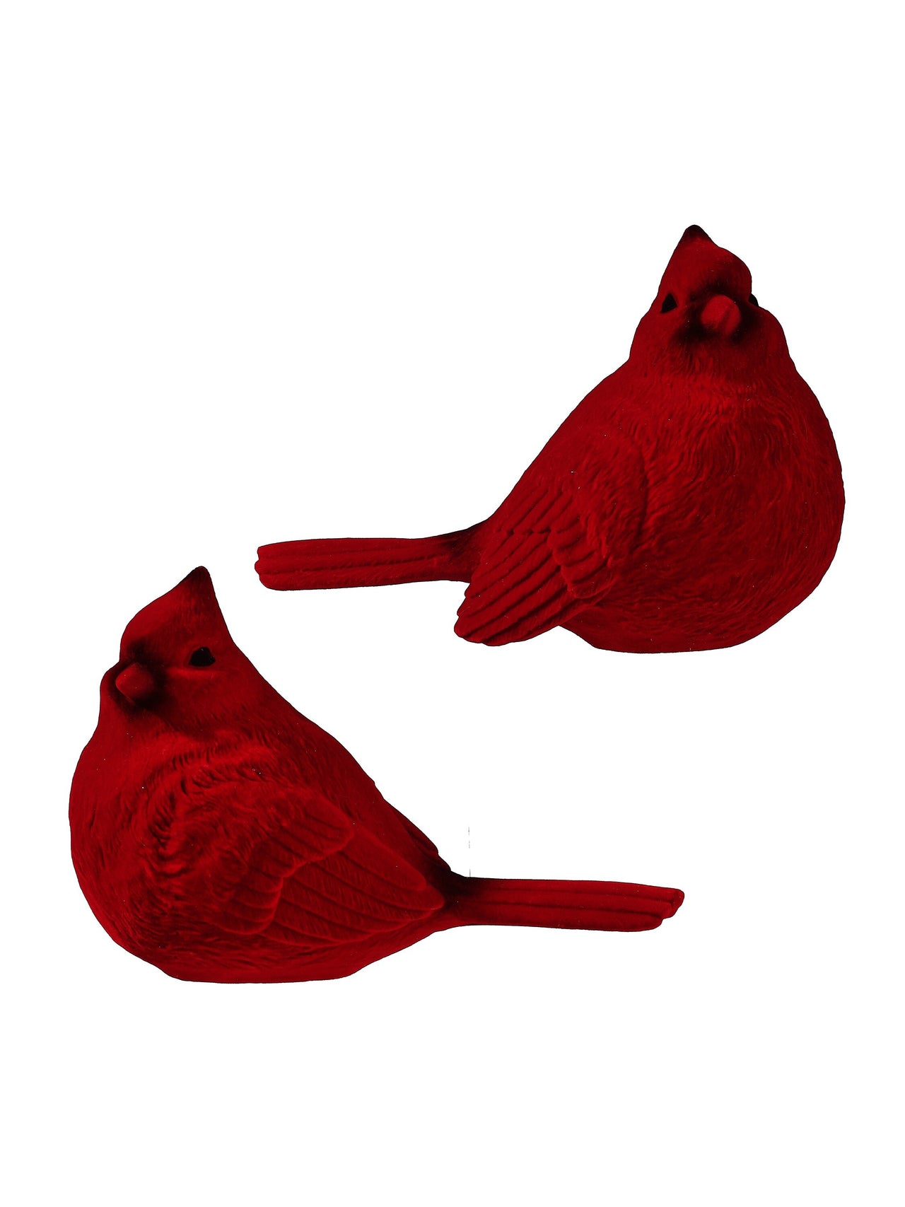 6" Resin Flocked Cardinal 2/Ast