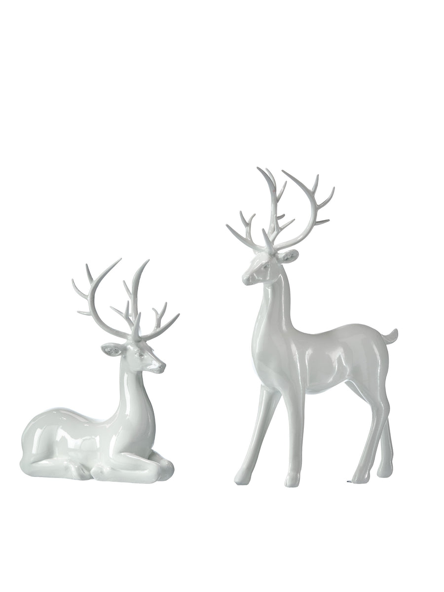 8-11.5" Resin Shiny Deer 2/Ast