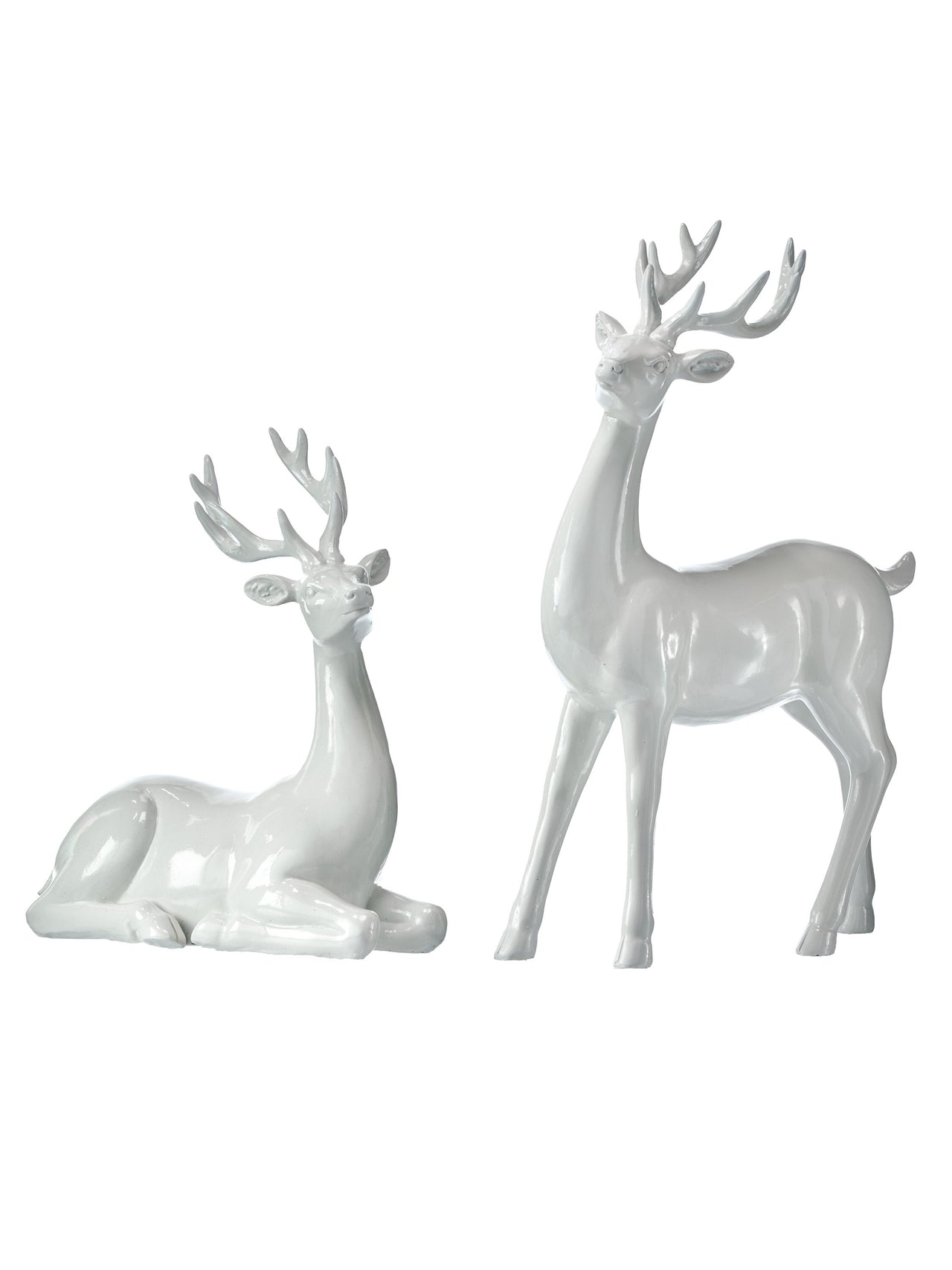 16-18" Resin Shiny Deer 2/Ast