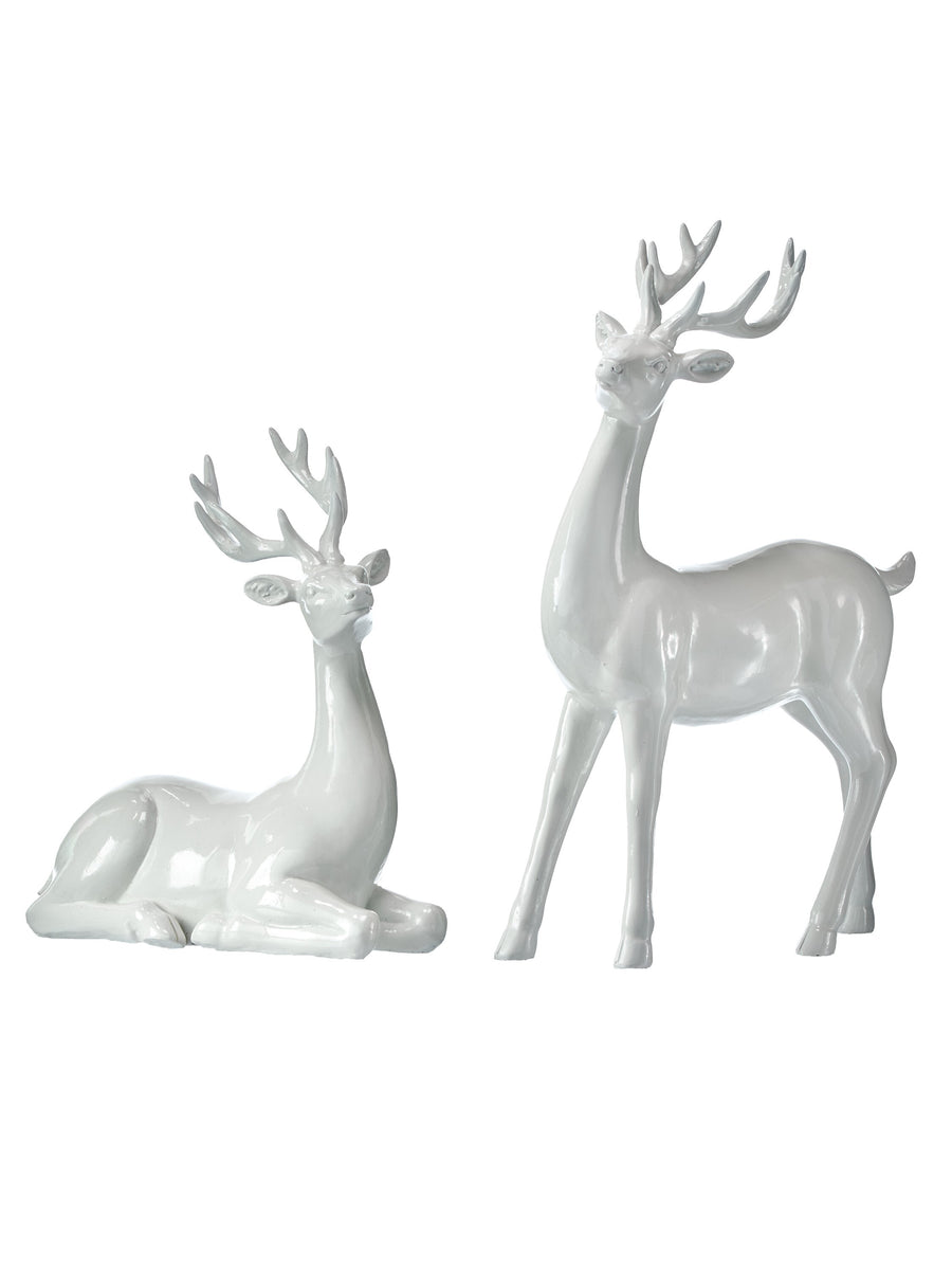 16-18" Resin Shiny Deer 2/Ast