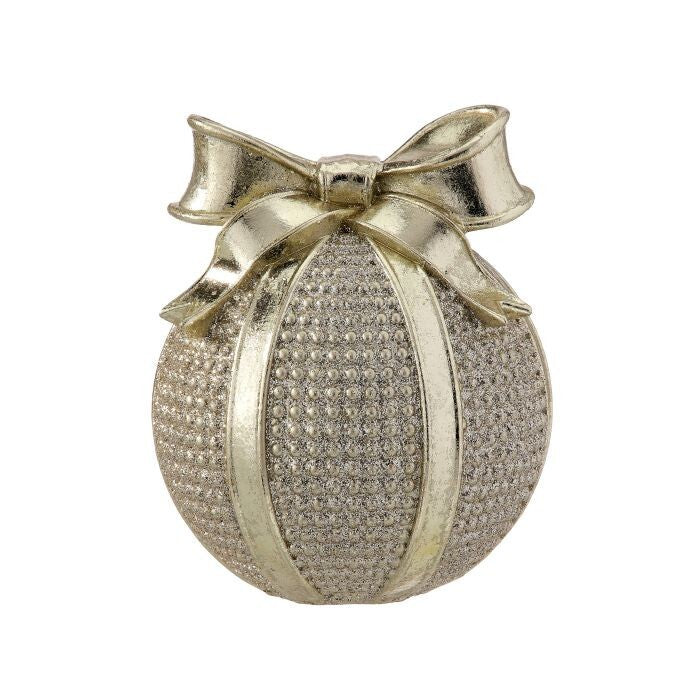 4.5" Resin Diamond Glitter Ball Ornament