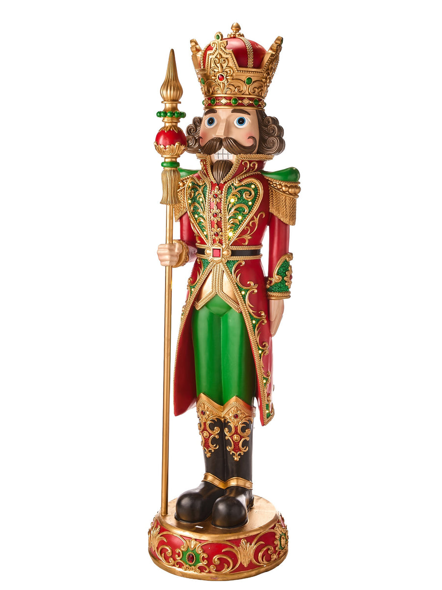 95"Led Resin Royal Nutcracker Ul Outdr