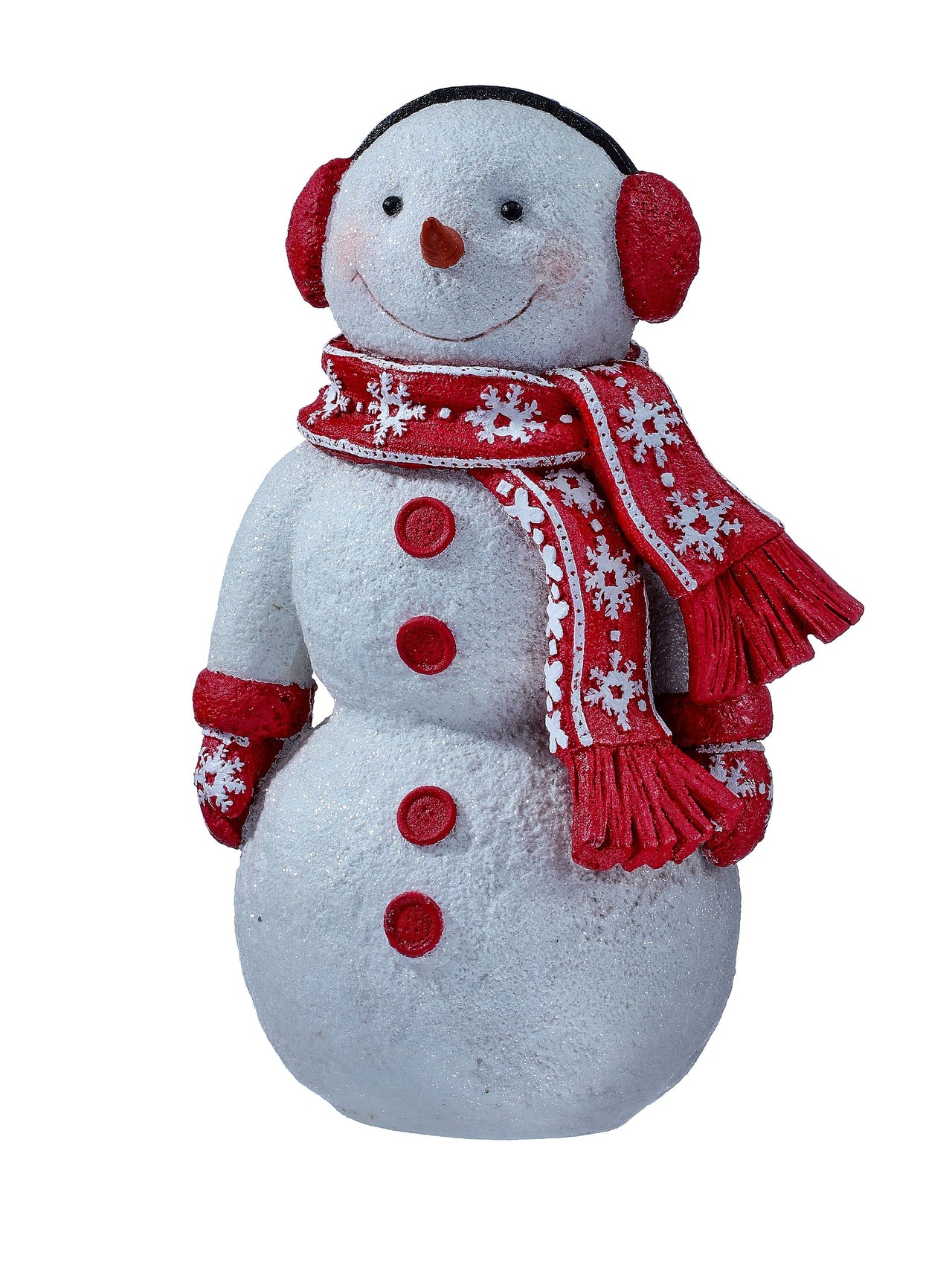 20" Resin Snowman W/Ear Muff