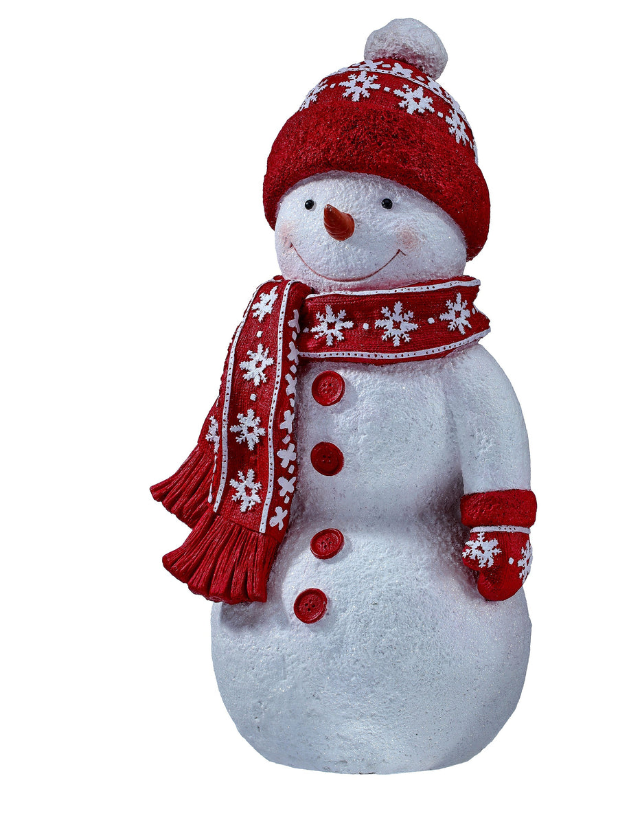 26" Resin Snowman W/Scarf