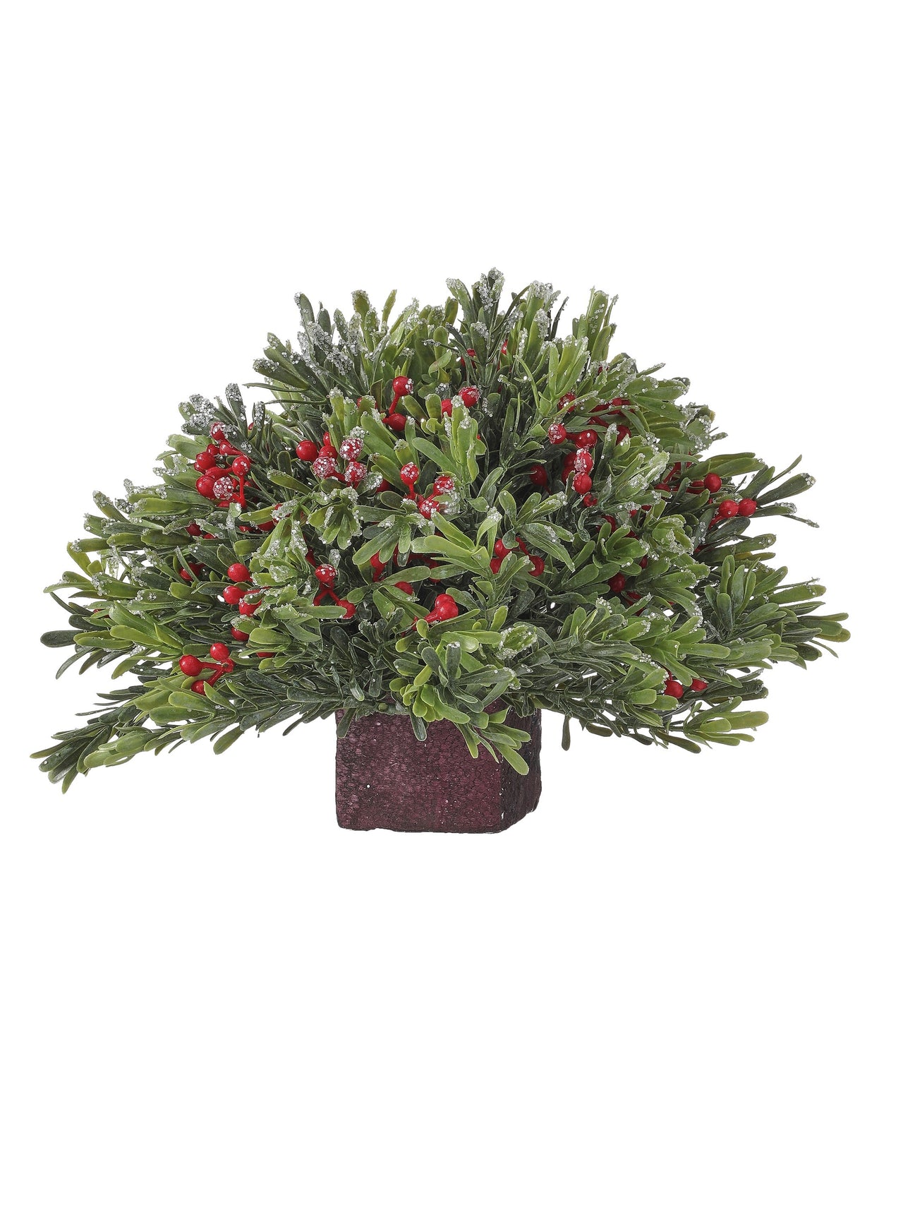 7" Winter Berry Tea Leave Half Orb