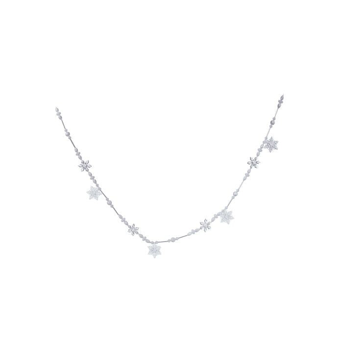 48" Glass Snowflake Garland