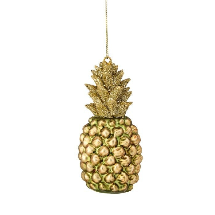4" Glass Southern Pineapple Ornament