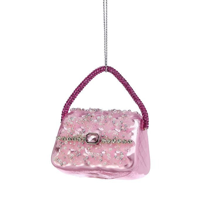 3" Glass Luxury Handbag Ornament