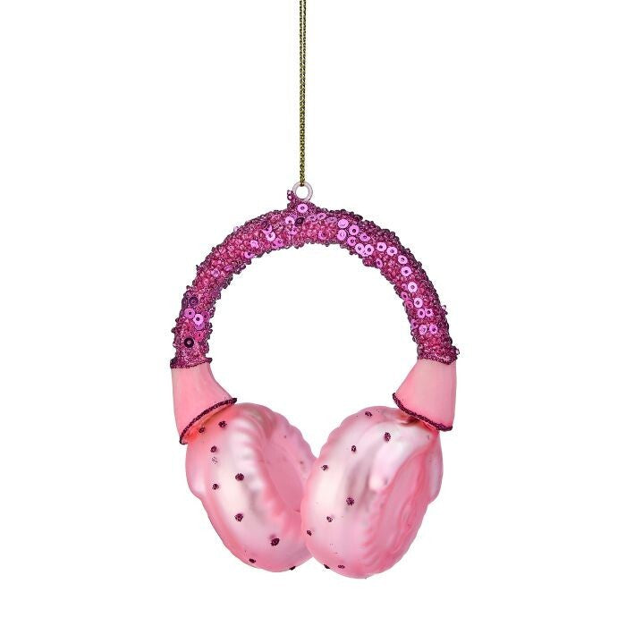 5" Glass Ear Phone Ornament