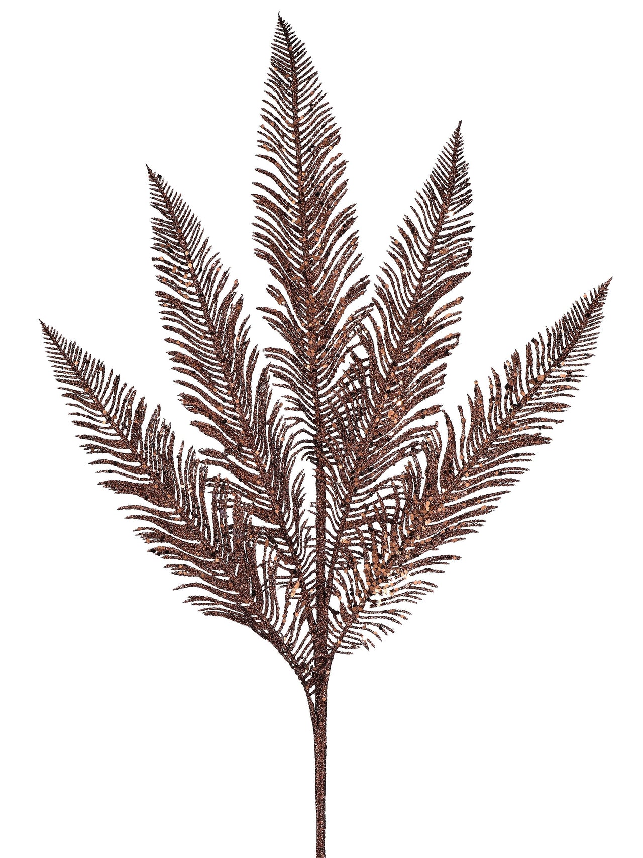 32"Glitter Sequin Fern Spray X5