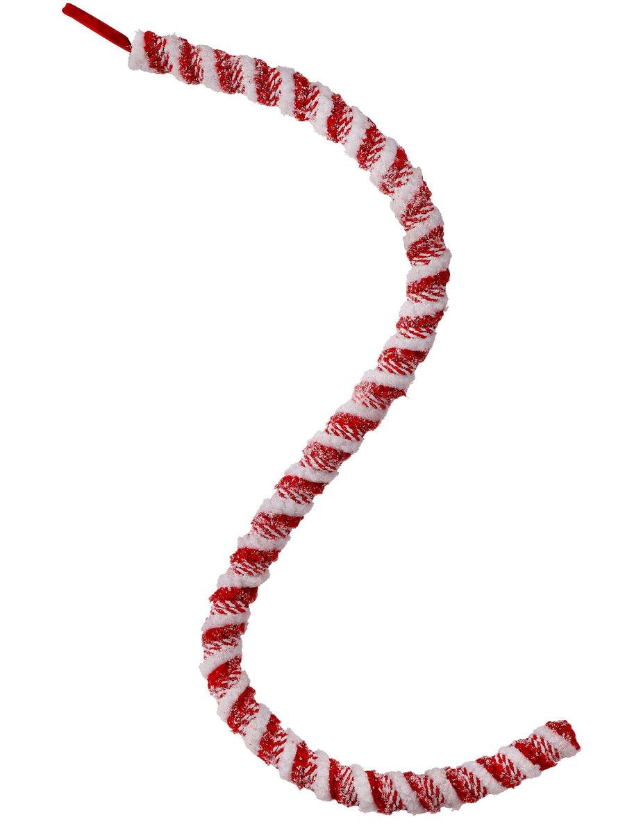 38" Frosted Peppermint Garland