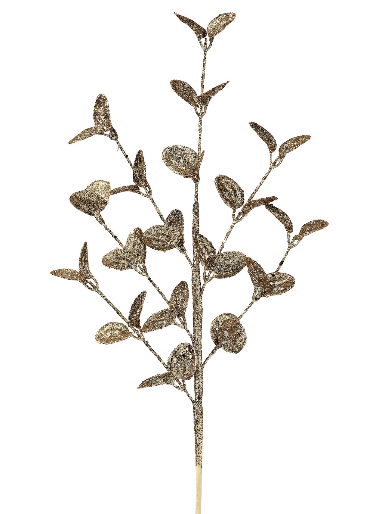 27" Metallic Glitter Rounded Euclyptus Spray