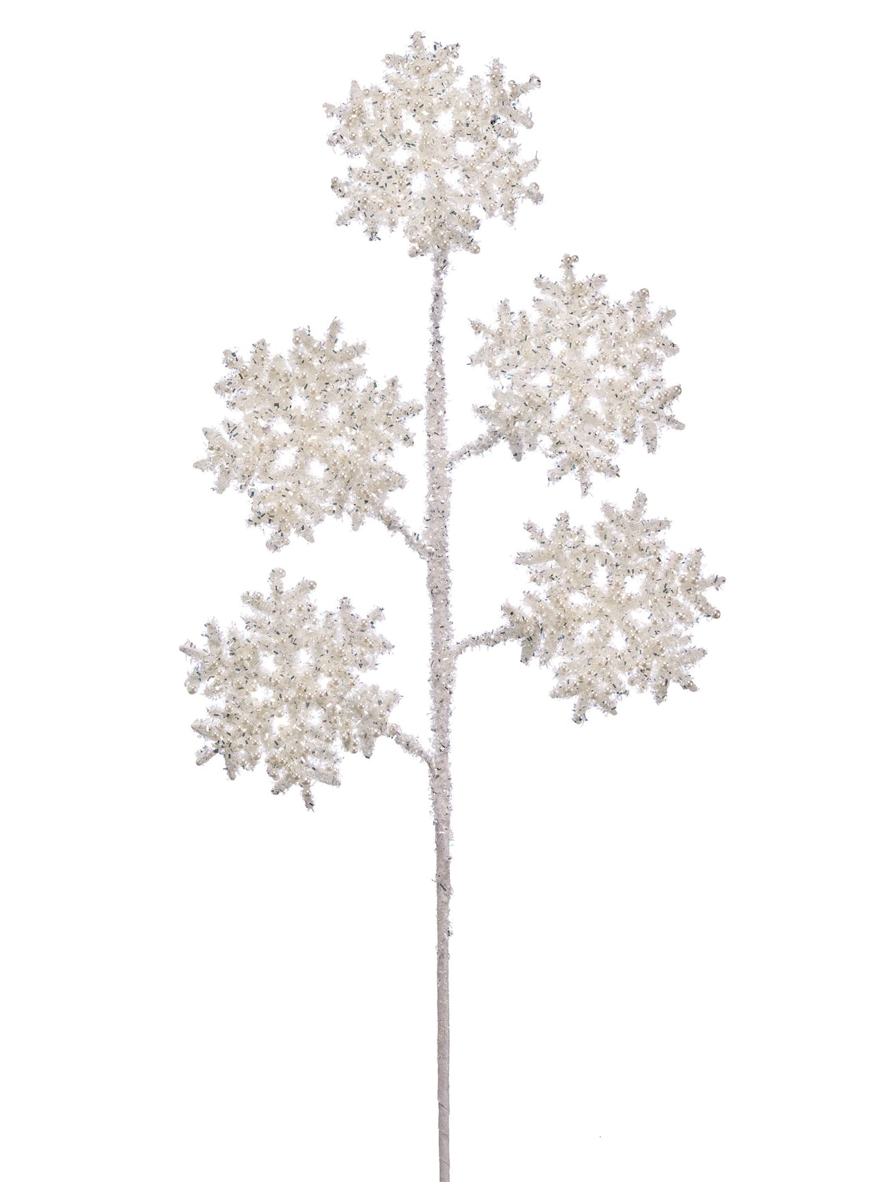 27" Pearl/Glitter Snowflake Spray X5