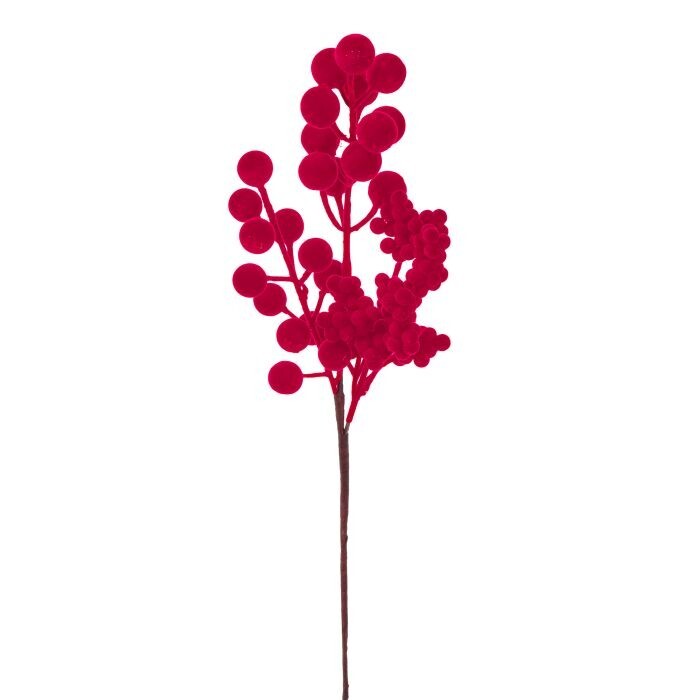 17" Flocked Berry Pick