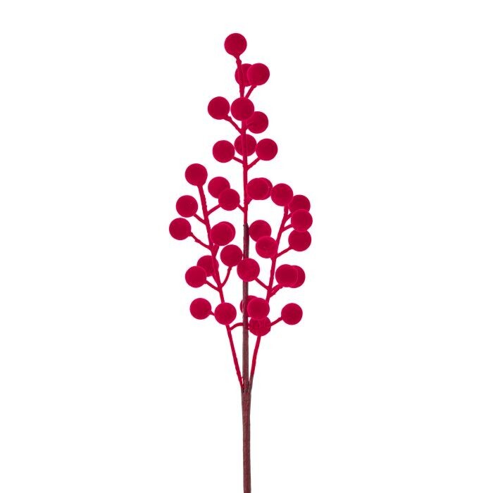 12" Flocked Mixed Berry Pick