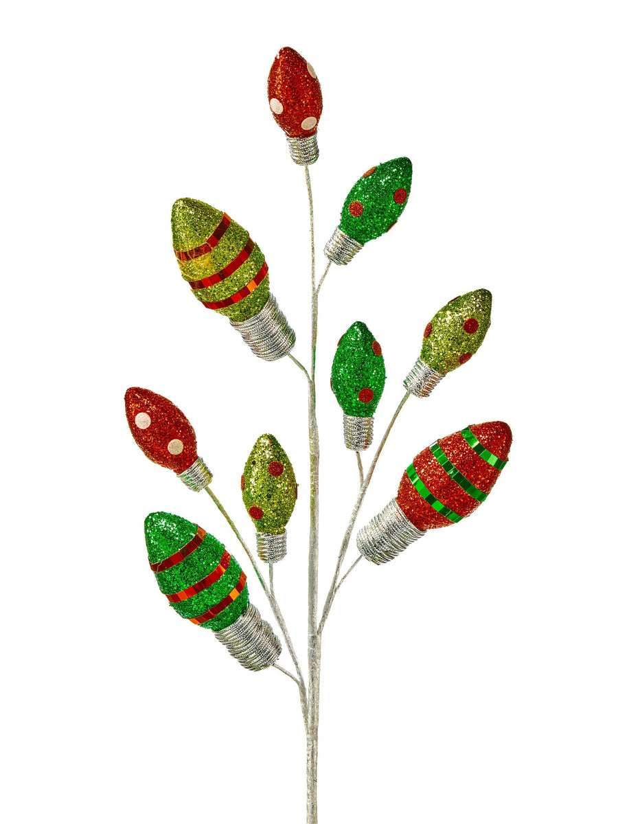 24" Polka Dot/Stripe Bulb Spray