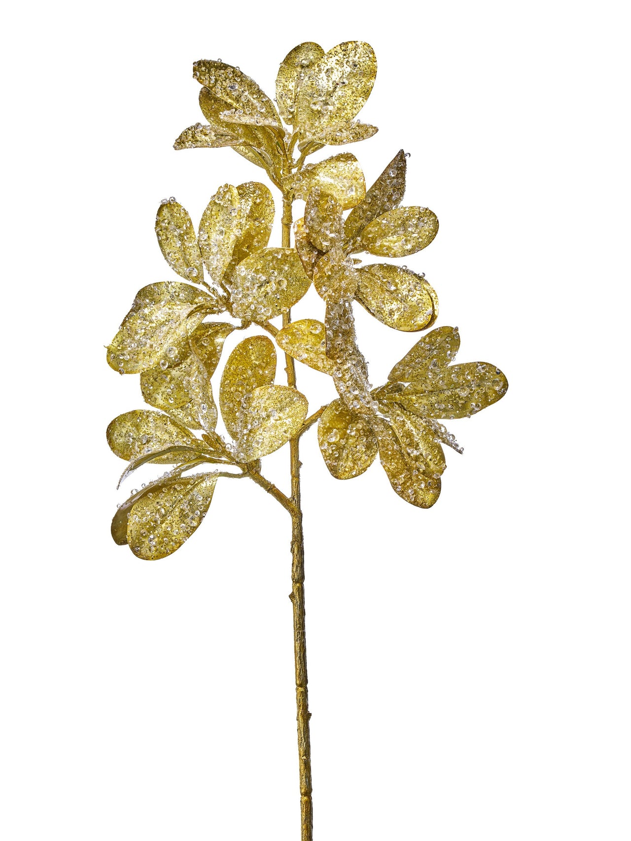 27" Iced Metallic Podocarpus Spray