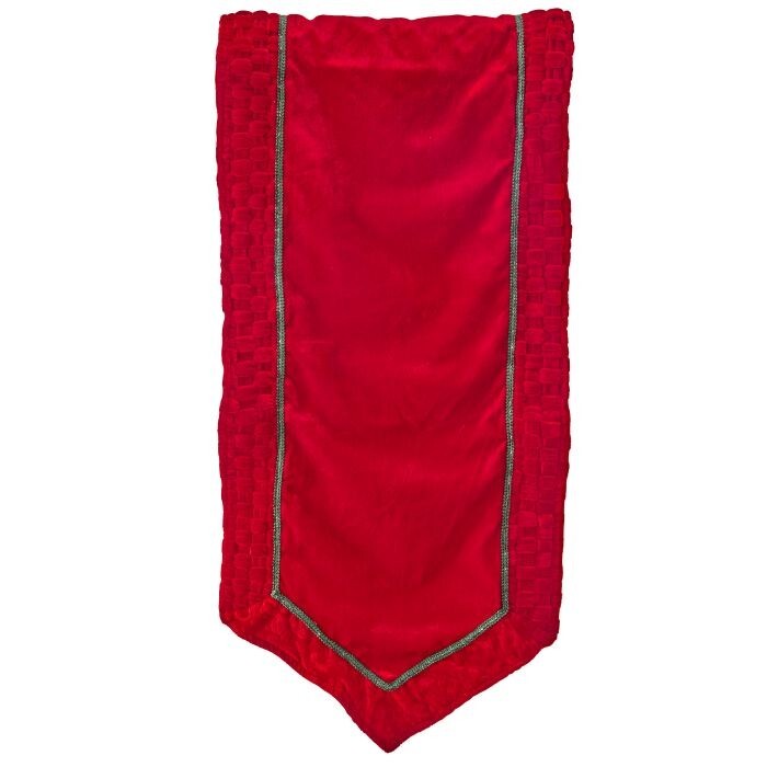 17X68" Velvet W/Braided Edge Table Runner