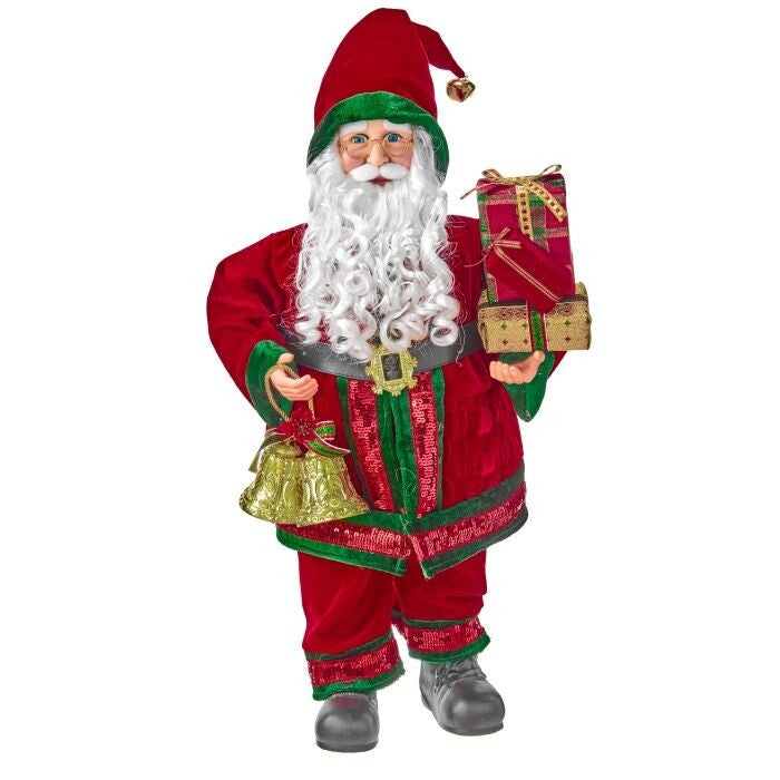 24" Velvet Regal Standing Santa