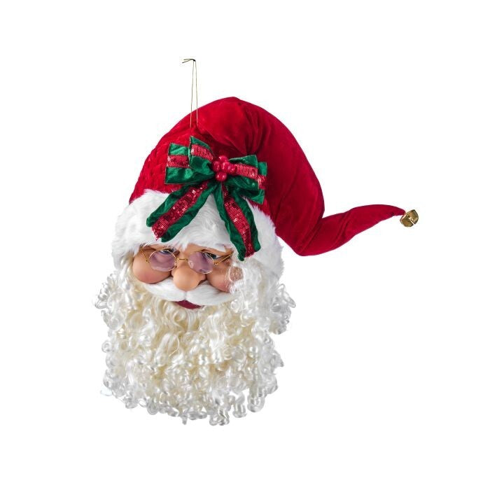 24" Velvet Santa Face