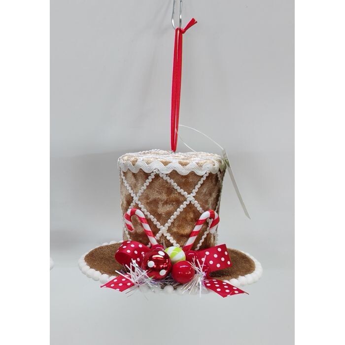 3.5" Gingerbread Hat Ornament