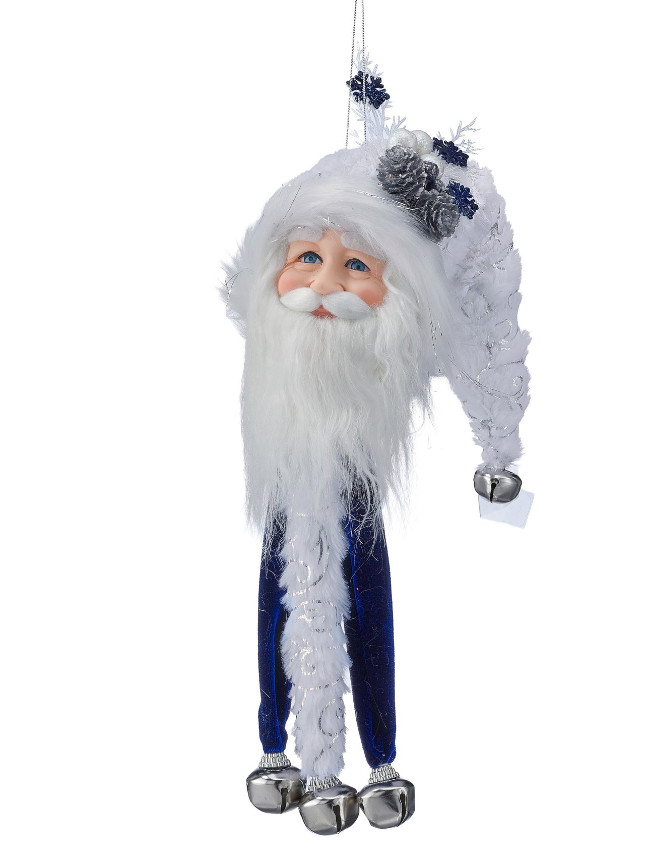 12" Glacier Ridge Santa W/Bells Ornament