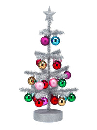 14.5 Silver Tinsel Ball Tree