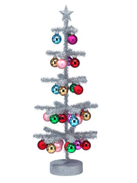 19.5 Silver Tinsel Ball Tree
