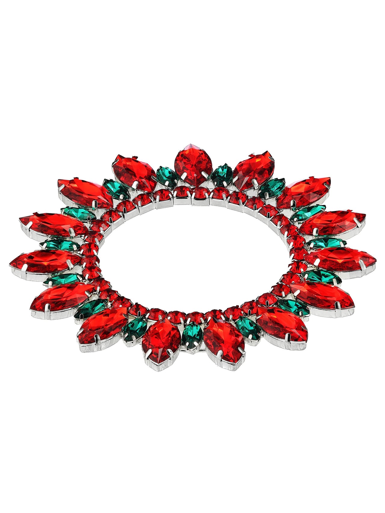 6.5" Faux Jewel Candle Ring W/3.5"Id
