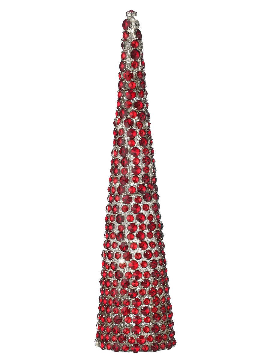 20" Led/Bty/Tmr Faux Diamond Tree