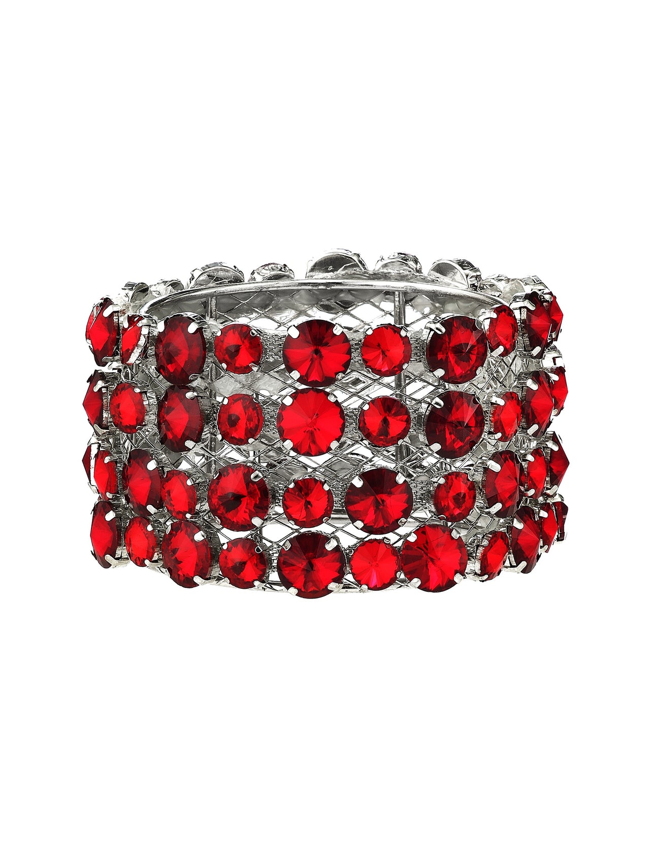 4.25" X 3.25"Id Faux Diamond Cuff Ring