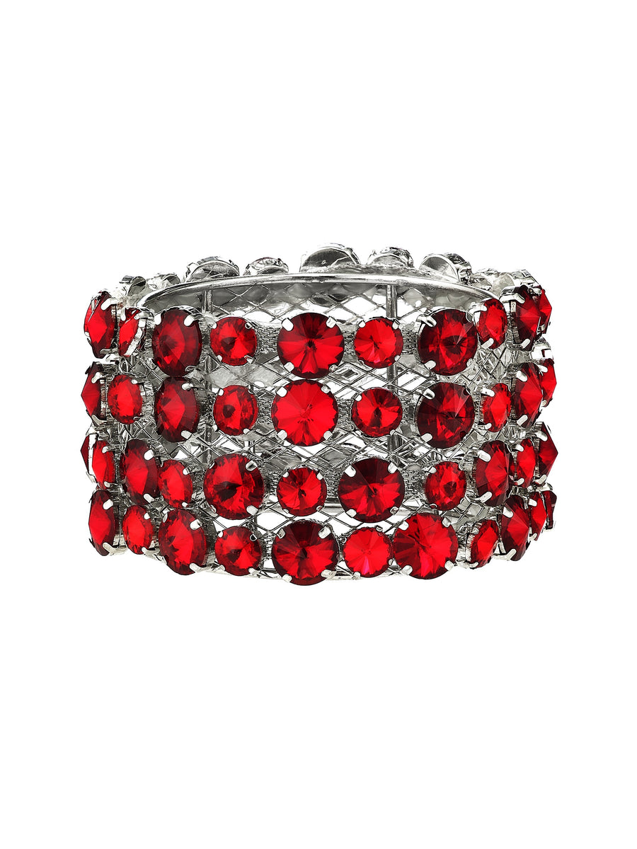 4.25" X 3.25"Id Faux Diamond Cuff Ring