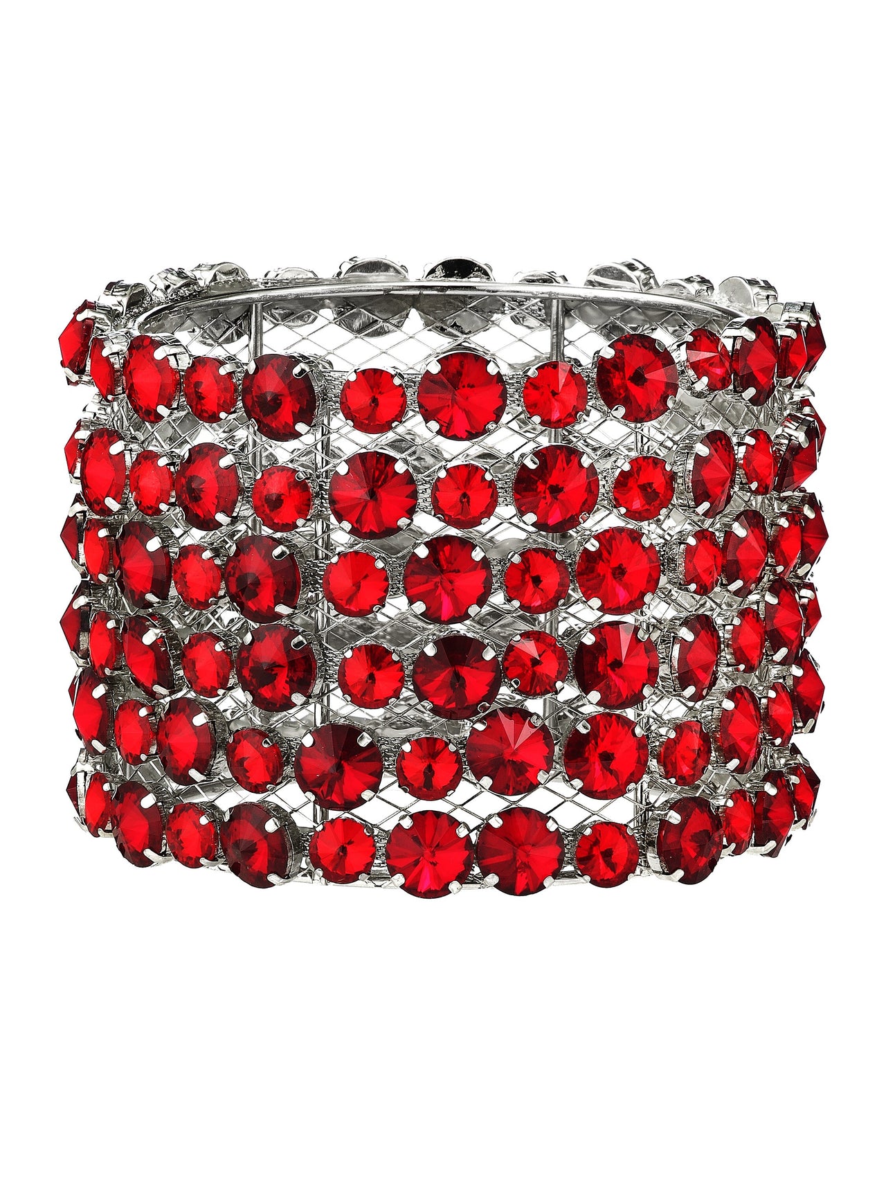 5"25" X 4.25"Id Faux Diamond Cuff Ring