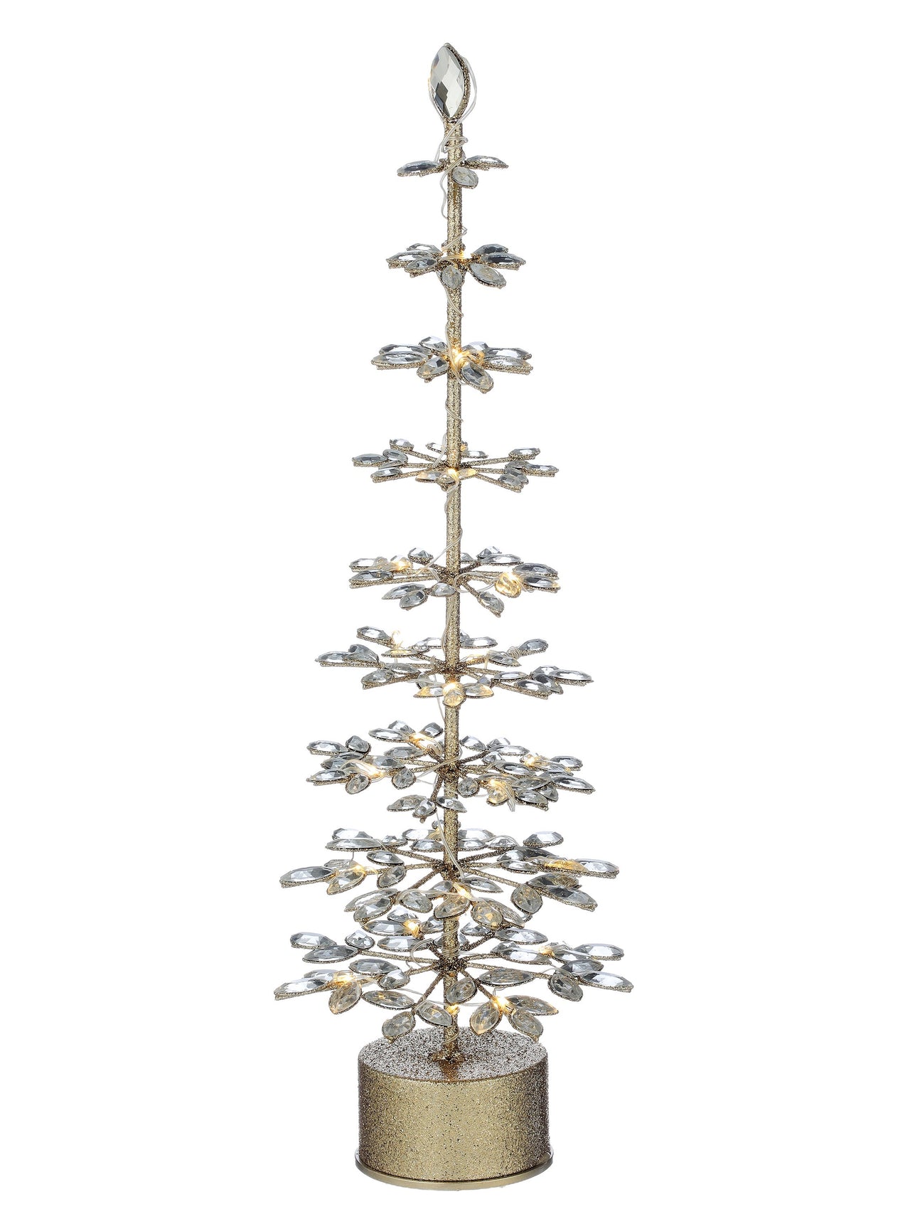 20" Led/Bty/Tmr Spinning Jewel Tree