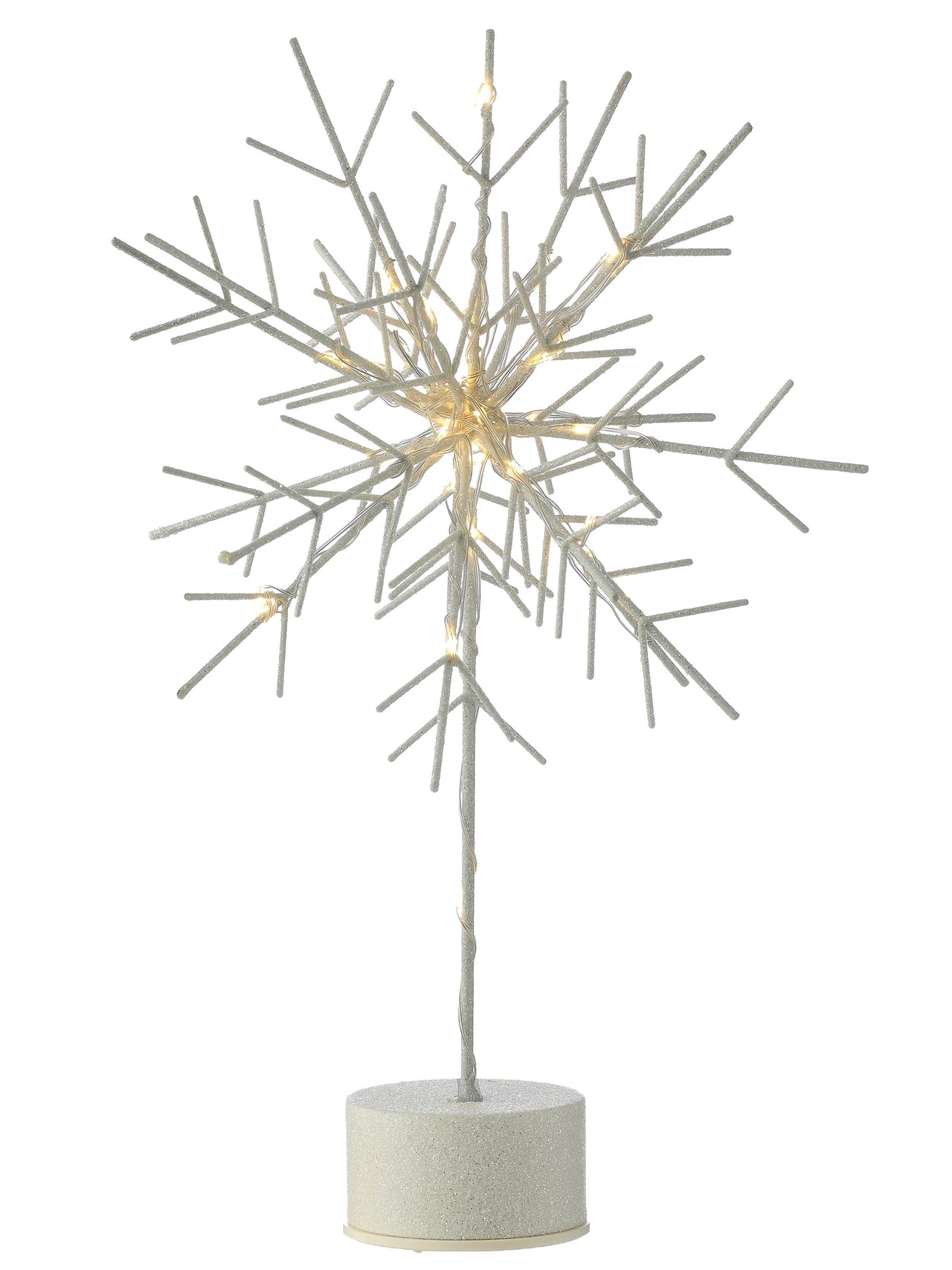 16" Led/Bty/Tmr Spinning Snowflake
