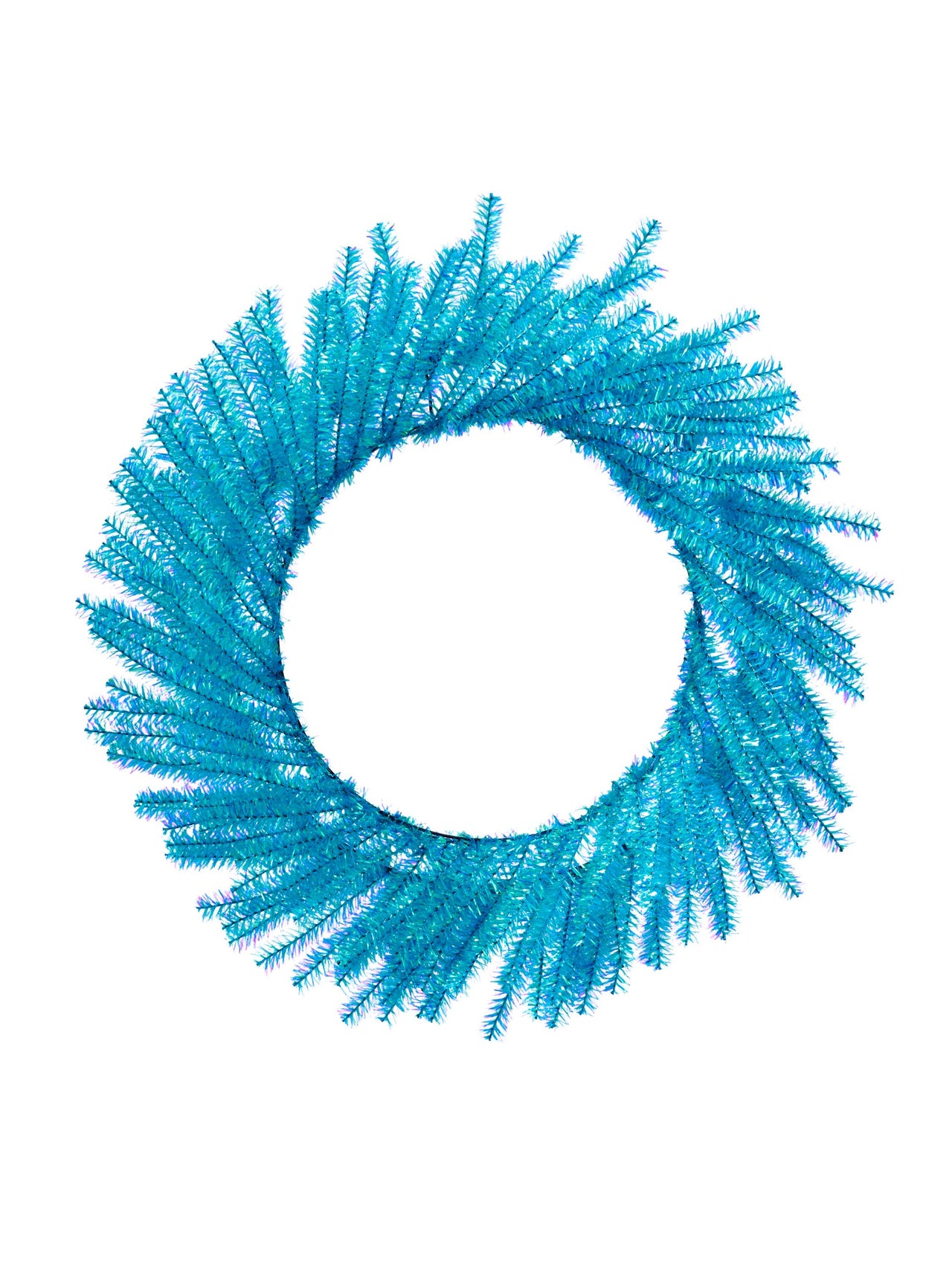 24"Irridescent Mini Tinsel Wreath