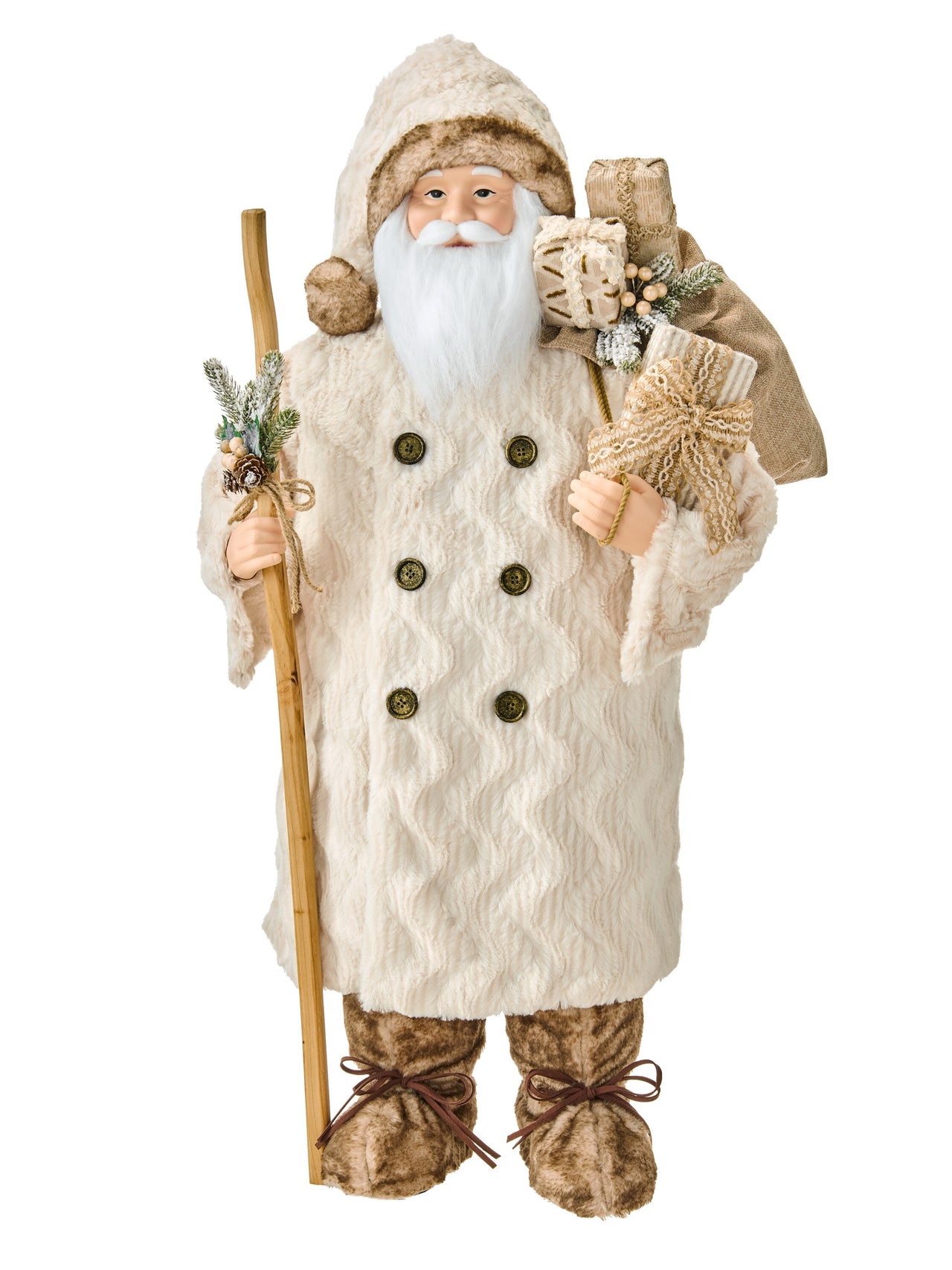 36" Sherpa Santa W/Package And Sack