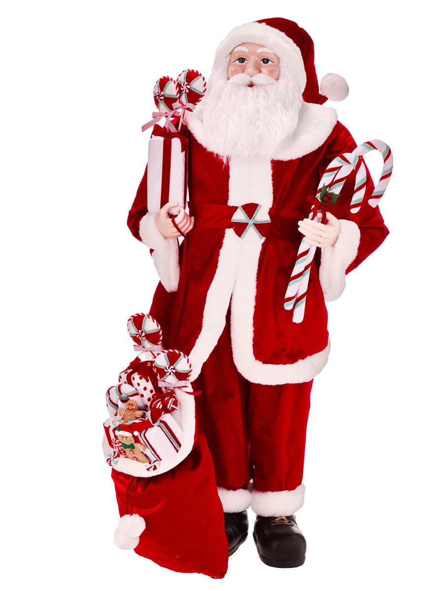 48" Peppermint Lane Santa Claus