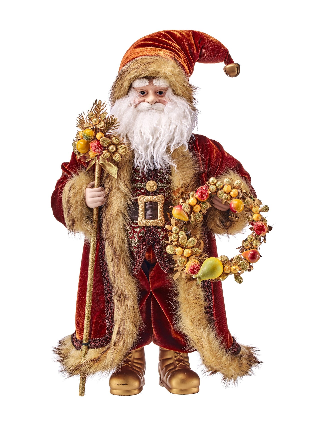20" Charleston Santa W/Fruit Wreath