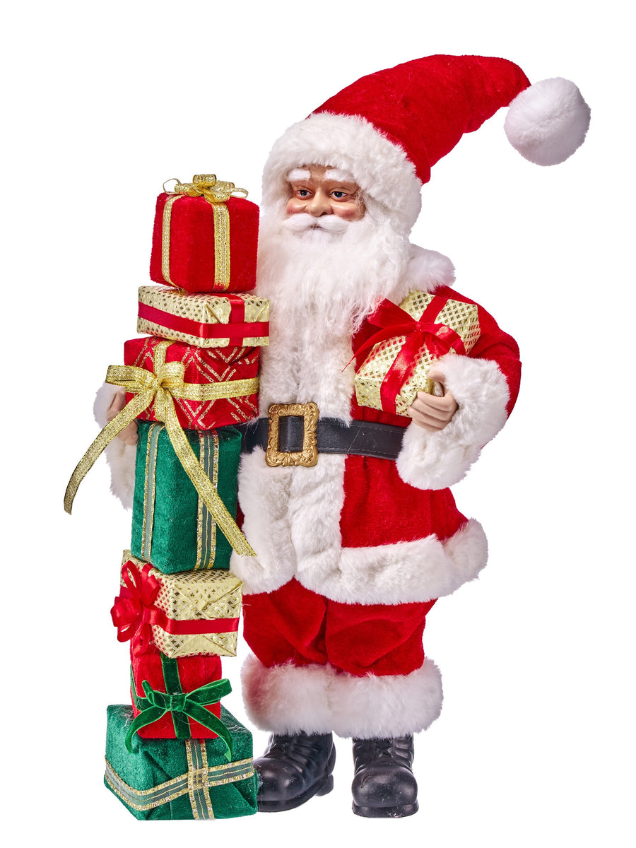 20" Santa W/Package Stack