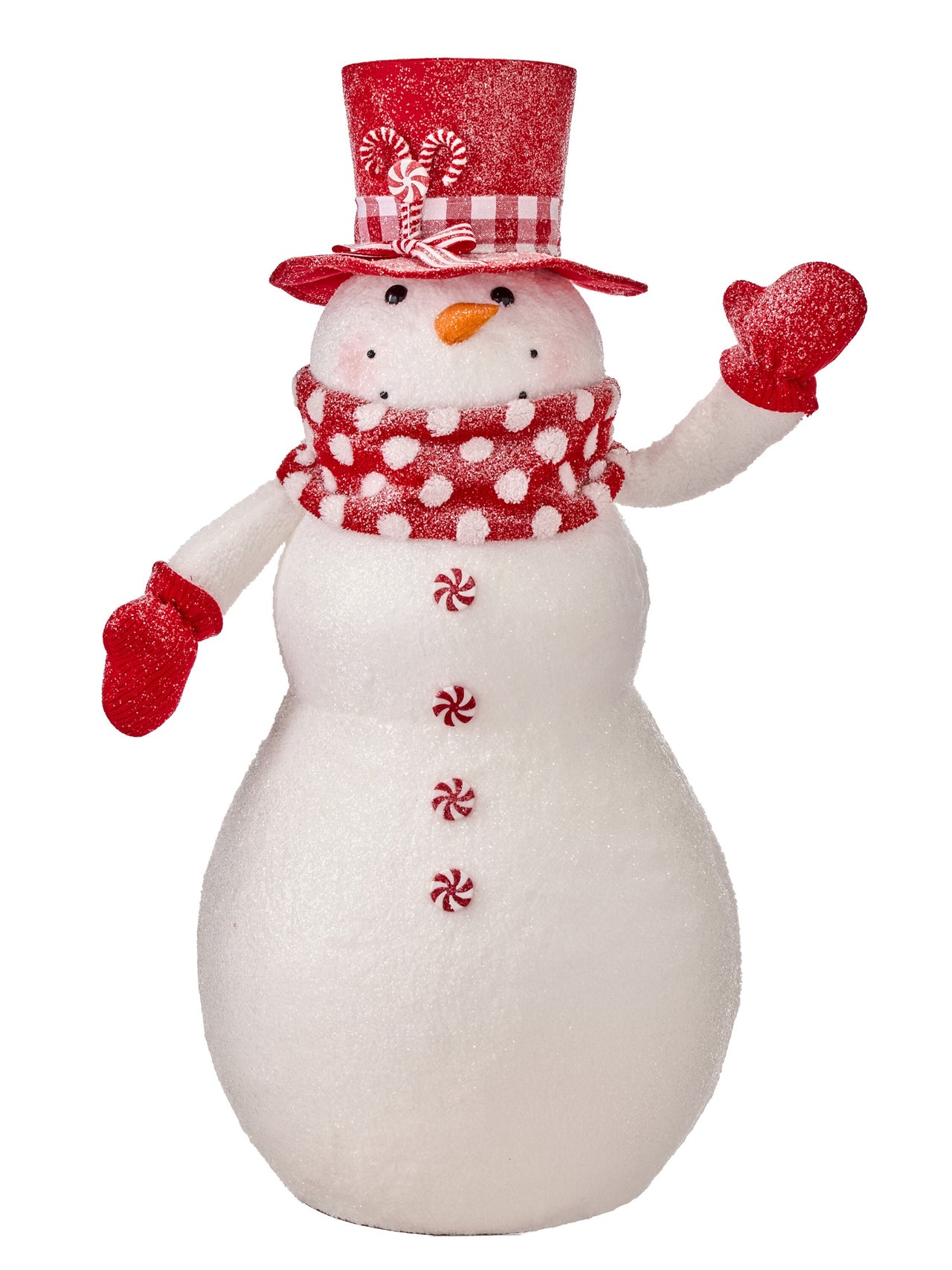37"Styro Peppermint Snowman