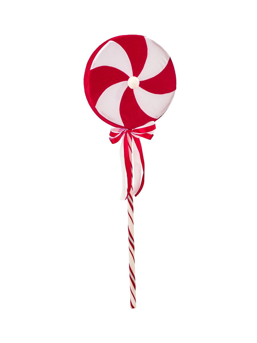 36" Velvet Peppermint Candy Stem