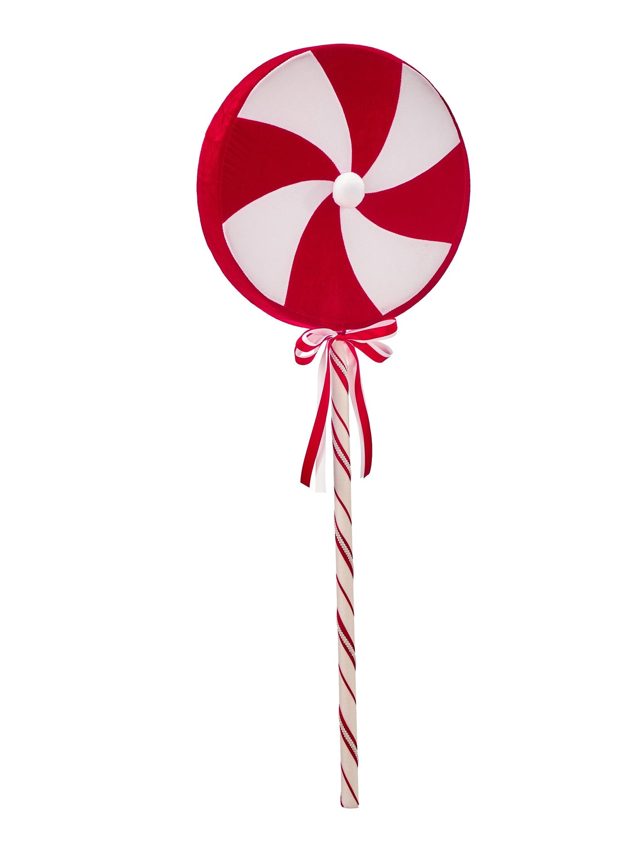 49" Velvet Peppermint Candy Stem